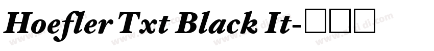 Hoefler Txt Black It字体转换 Hoefler Txt Black It字体转换